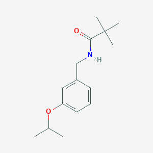 molecular formula C15H23NO2 B5444577 N-(3-isopropoxybenzyl)-2,2-dimethylpropanamide 
