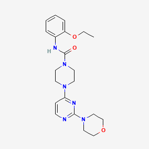 molecular formula C21H28N6O3 B5444701 N-(2-ethoxyphenyl)-4-[2-(4-morpholinyl)-4-pyrimidinyl]-1-piperazinecarboxamide 