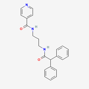 molecular formula C23H23N3O2 B5444719 N-{3-[(diphenylacetyl)amino]propyl}pyridine-4-carboxamide 