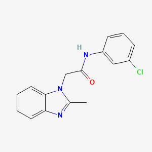 molecular formula C16H14ClN3O B5444732 N-(3-chlorophenyl)-2-(2-methyl-1H-benzimidazol-1-yl)acetamide 