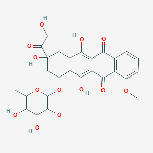 (8S-cis)-10-((6-Deoxy-2-O-methyl-alpha-L-talopyranosyl)oxy)-7,8,9,10-tetrahydro-6,8,11-trihydroxy-8-(hydroxyacetyl)-1-methoxy-5,12-naphthacenedione