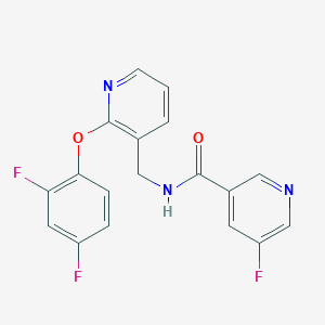 molecular formula C18H12F3N3O2 B5444851 N-{[2-(2,4-difluorophenoxy)pyridin-3-yl]methyl}-5-fluoronicotinamide 
