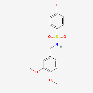 molecular formula C15H16FNO4S B5444854 N-(3,4-dimethoxybenzyl)-4-fluorobenzenesulfonamide 