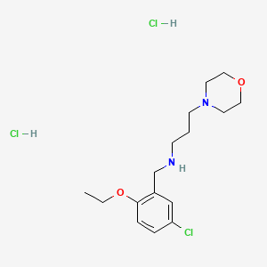 molecular formula C16H27Cl3N2O2 B5444860 N-[(5-chloro-2-ethoxyphenyl)methyl]-3-morpholin-4-ylpropan-1-amine;dihydrochloride 