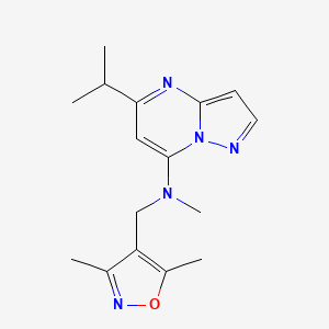 molecular formula C16H21N5O B5444878 N-[(3,5-dimethyl-4-isoxazolyl)methyl]-5-isopropyl-N-methylpyrazolo[1,5-a]pyrimidin-7-amine 