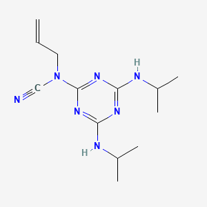 molecular formula C13H21N7 B5444927 N2-CYANO-N2-(PROP-2-EN-1-YL)-N4,N6-BIS(PROPAN-2-YL)-1,3,5-TRIAZINE-2,4,6-TRIAMINE 