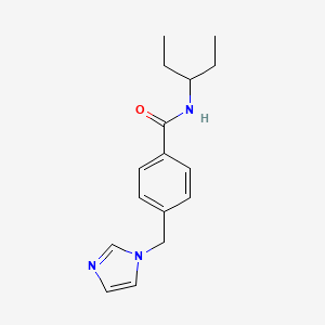 molecular formula C16H21N3O B5444936 N-(1-ethylpropyl)-4-(1H-imidazol-1-ylmethyl)benzamide 