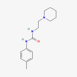molecular formula C15H23N3O B5444968 N-(4-METHYLPHENYL)-N'-(2-PIPERIDINOETHYL)UREA 