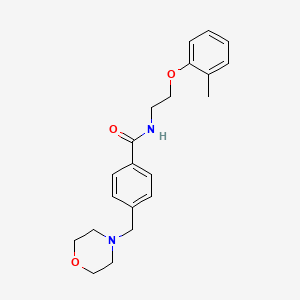 molecular formula C21H26N2O3 B5444994 N-[2-(2-methylphenoxy)ethyl]-4-(4-morpholinylmethyl)benzamide 