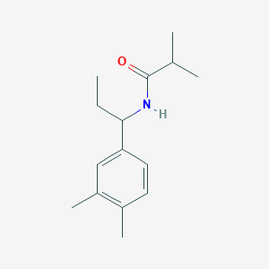 molecular formula C15H23NO B5445148 N-[1-(3,4-dimethylphenyl)propyl]-2-methylpropanamide 