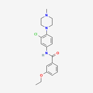 molecular formula C20H24ClN3O2 B5445207 N-[3-chloro-4-(4-methylpiperazin-1-yl)phenyl]-3-ethoxybenzamide 