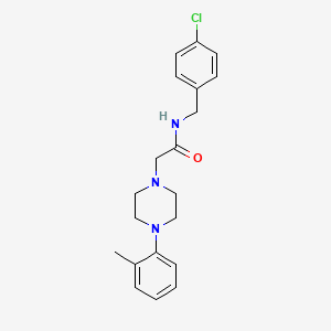 molecular formula C20H24ClN3O B5445236 N-[(4-chlorophenyl)methyl]-2-[4-(2-methylphenyl)piperazin-1-yl]acetamide 