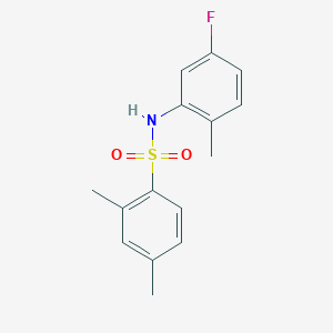 molecular formula C15H16FNO2S B5445244 N-(5-fluoro-2-methylphenyl)-2,4-dimethylbenzenesulfonamide 
