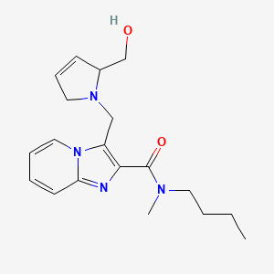 molecular formula C19H26N4O2 B5445254 N-butyl-3-{[2-(hydroxymethyl)-2,5-dihydro-1H-pyrrol-1-yl]methyl}-N-methylimidazo[1,2-a]pyridine-2-carboxamide 