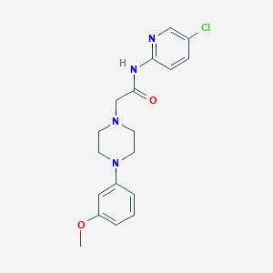 molecular formula C18H21ClN4O2 B5445292 N-(5-chloropyridin-2-yl)-2-[4-(3-methoxyphenyl)piperazin-1-yl]acetamide 