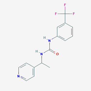 molecular formula C15H14F3N3O B5445304 N-[1-(4-pyridinyl)ethyl]-N'-[3-(trifluoromethyl)phenyl]urea 