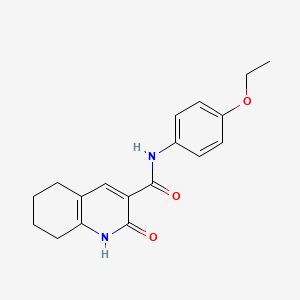molecular formula C18H20N2O3 B5445407 N-(4-ethoxyphenyl)-2-oxo-1,2,5,6,7,8-hexahydroquinoline-3-carboxamide 