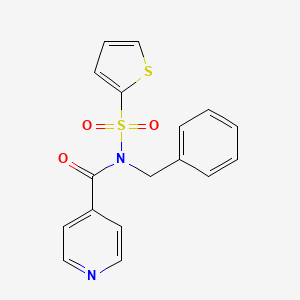 molecular formula C17H14N2O3S2 B5445422 N-benzyl-N-thiophen-2-ylsulfonylpyridine-4-carboxamide 