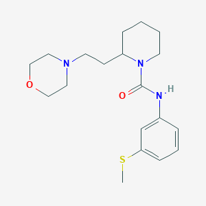 molecular formula C19H29N3O2S B5445488 N-[3-(methylthio)phenyl]-2-[2-(4-morpholinyl)ethyl]-1-piperidinecarboxamide 