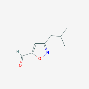 molecular formula C8H11NO2 B054458 3-Isobutylisoxazole-5-carbaldehyde CAS No. 121604-55-5