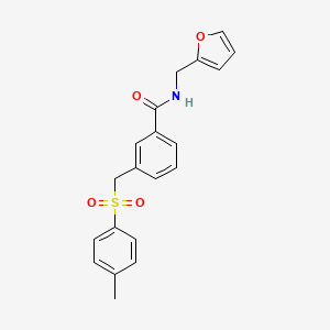 molecular formula C20H19NO4S B5445822 N~1~-(2-Furylmethyl)-3-{[(4-methylphenyl)sulfonyl]methyl}benzamide 