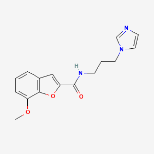 molecular formula C16H17N3O3 B5445904 N-[3-(1H-imidazol-1-yl)propyl]-7-methoxy-1-benzofuran-2-carboxamide 