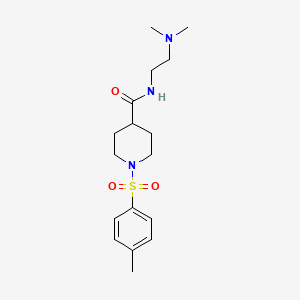 molecular formula C17H27N3O3S B5445911 N-[2-(dimethylamino)ethyl]-1-[(4-methylphenyl)sulfonyl]-4-piperidinecarboxamide 
