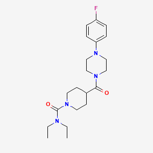 molecular formula C21H31FN4O2 B5446117 N,N-diethyl-4-{[4-(4-fluorophenyl)piperazin-1-yl]carbonyl}piperidine-1-carboxamide 