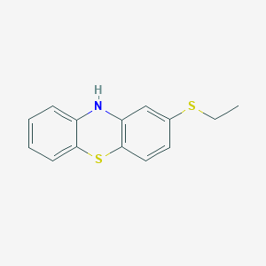 molecular formula C14H13NS2 B054462 10H-Phenothiazine, 2-(ethylthio)- CAS No. 46815-10-5