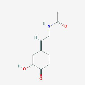 molecular formula C10H11NO3 B054463 N-(2-(3-Hydroxy-4-oxo-2,5-cyclohexadien-1-ylidene)ethyl)acetamide CAS No. 117333-16-1