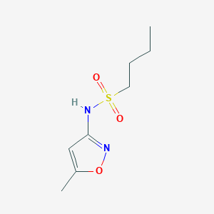 molecular formula C8H14N2O3S B5446342 N-(5-methyl-1,2-oxazol-3-yl)butane-1-sulfonamide 
