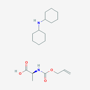 molecular formula C19H34N2O4 B054464 N-Cyclohexylcyclohexanamine;(2S)-2-(prop-2-enoxycarbonylamino)propanoic acid CAS No. 115491-98-0