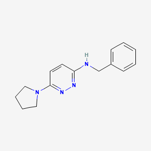 molecular formula C15H18N4 B5446433 N-benzyl-6-(1-pyrrolidinyl)-3-pyridazinamine 