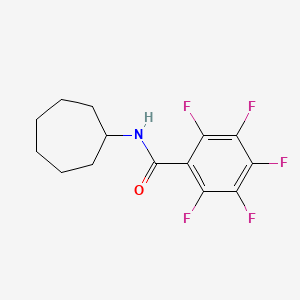 molecular formula C14H14F5NO B5446439 N-cycloheptyl-2,3,4,5,6-pentafluorobenzamide CAS No. 6122-09-4