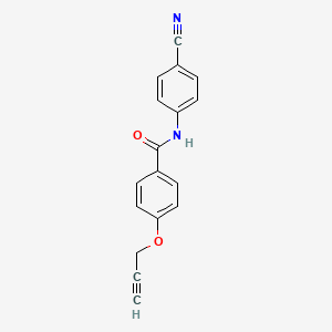 molecular formula C17H12N2O2 B5446525 N-(4-cyanophenyl)-4-(2-propyn-1-yloxy)benzamide 