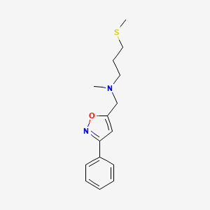 molecular formula C15H20N2OS B5446568 N-methyl-3-(methylthio)-N-[(3-phenyl-5-isoxazolyl)methyl]-1-propanamine 
