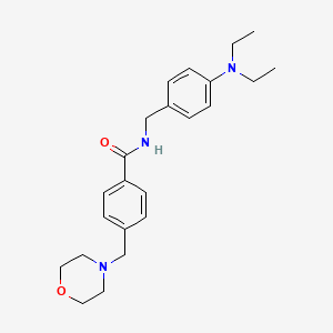 molecular formula C23H31N3O2 B5446779 N-[4-(diethylamino)benzyl]-4-(4-morpholinylmethyl)benzamide 