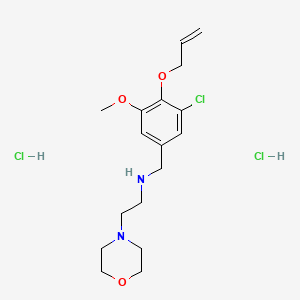 molecular formula C17H27Cl3N2O3 B5446889 N-[(3-chloro-5-methoxy-4-prop-2-enoxyphenyl)methyl]-2-morpholin-4-ylethanamine;dihydrochloride 