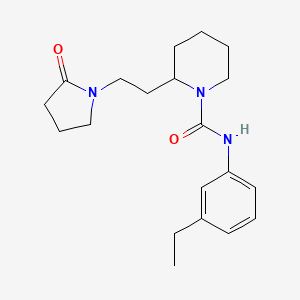 molecular formula C20H29N3O2 B5447015 N-(3-ethylphenyl)-2-[2-(2-oxo-1-pyrrolidinyl)ethyl]-1-piperidinecarboxamide 