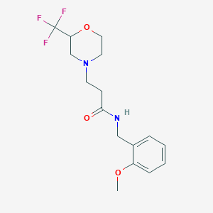 molecular formula C16H21F3N2O3 B5447048 N-(2-methoxybenzyl)-3-[2-(trifluoromethyl)morpholin-4-yl]propanamide 
