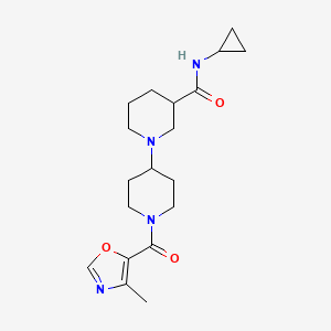 molecular formula C19H28N4O3 B5447062 N-cyclopropyl-1'-[(4-methyl-1,3-oxazol-5-yl)carbonyl]-1,4'-bipiperidine-3-carboxamide 