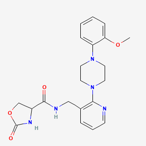 molecular formula C21H25N5O4 B5447084 N-({2-[4-(2-methoxyphenyl)piperazin-1-yl]pyridin-3-yl}methyl)-2-oxo-1,3-oxazolidine-4-carboxamide 