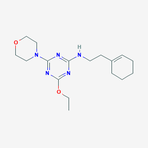 molecular formula C17H27N5O2 B5447114 N-[2-(cyclohex-1-en-1-yl)ethyl]-4-ethoxy-6-(morpholin-4-yl)-1,3,5-triazin-2-amine 