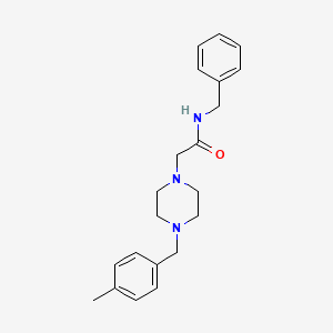 molecular formula C21H27N3O B5447178 N-BENZYL-2-{4-[(4-METHYLPHENYL)METHYL]PIPERAZIN-1-YL}ACETAMIDE 