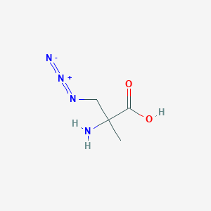 molecular formula C4H8N4O2 B054472 2-Amino-3-azido-2-methylpropanoic acid CAS No. 120042-13-9