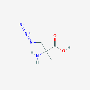 molecular formula C4H8N4O2 B054472 3-Azido-2-methyl-DL-alanine CAS No. 120042-13-9