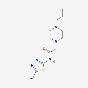 molecular formula C13H23N5OS B5447202 N-(5-ethyl-1,3,4-thiadiazol-2-yl)-2-(4-propylpiperazin-1-yl)acetamide 