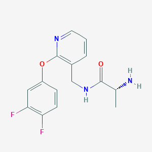 molecular formula C15H15F2N3O2 B5447222 N~1~-{[2-(3,4-difluorophenoxy)pyridin-3-yl]methyl}-D-alaninamide 