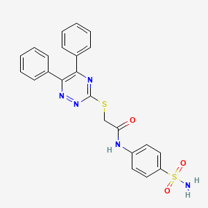 molecular formula C23H19N5O3S2 B5447393 N-[4-(aminosulfonyl)phenyl]-2-[(5,6-diphenyl-1,2,4-triazin-3-yl)thio]acetamide CAS No. 337505-07-4