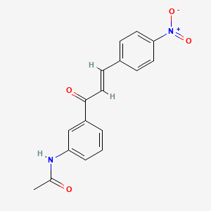 molecular formula C17H14N2O4 B5447459 N-{3-[3-(4-nitrophenyl)acryloyl]phenyl}acetamide 